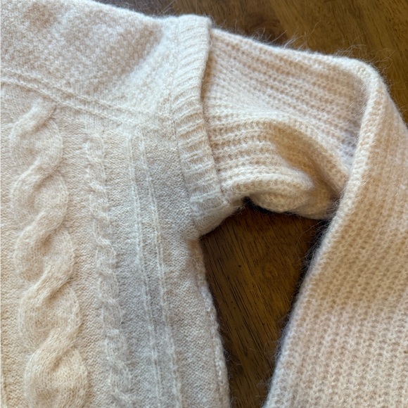 Madewell Havener Cable Pullover Sweater Heather Powder NWOT Crew Neck Size XS - Picture 8 of 13